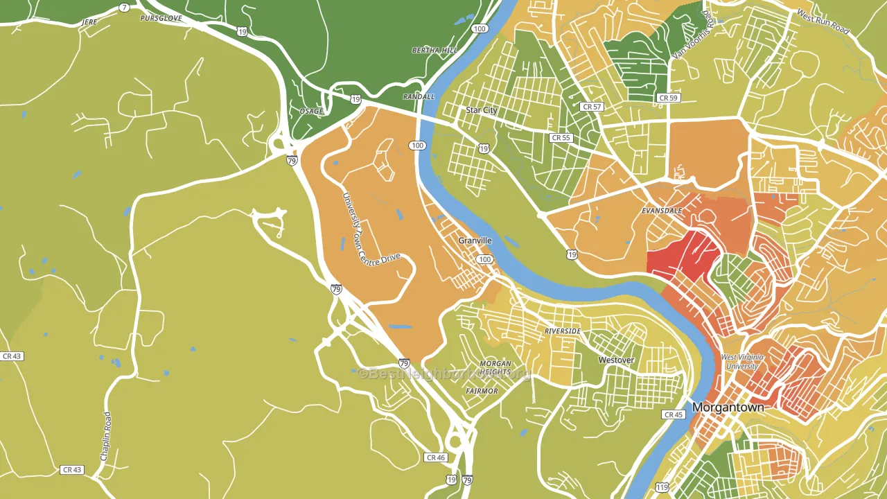 26534, WV block-group voter-turnout map