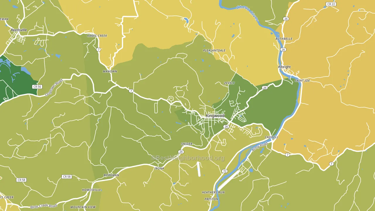 26537, WV block-group voter-turnout map