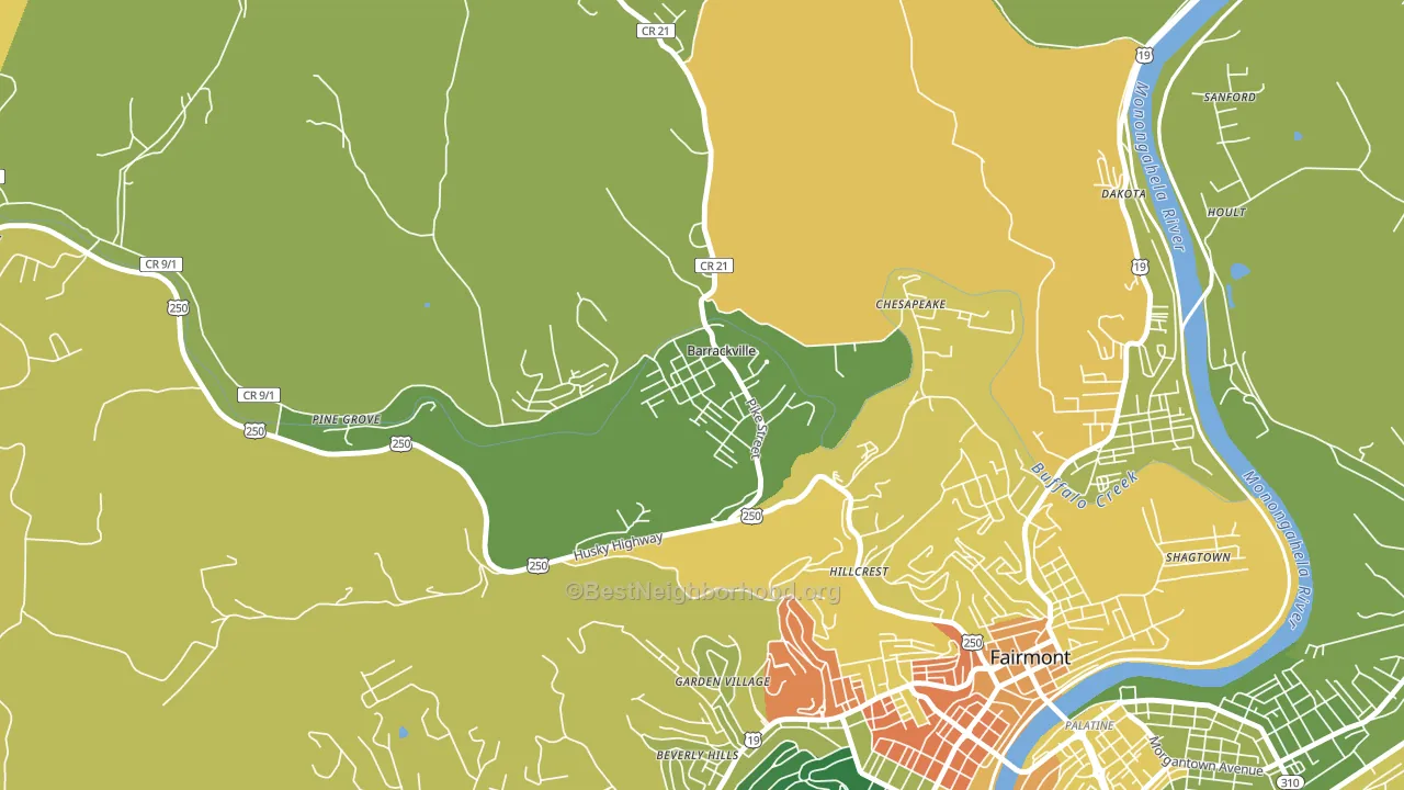 26559, WV block-group voter-turnout map