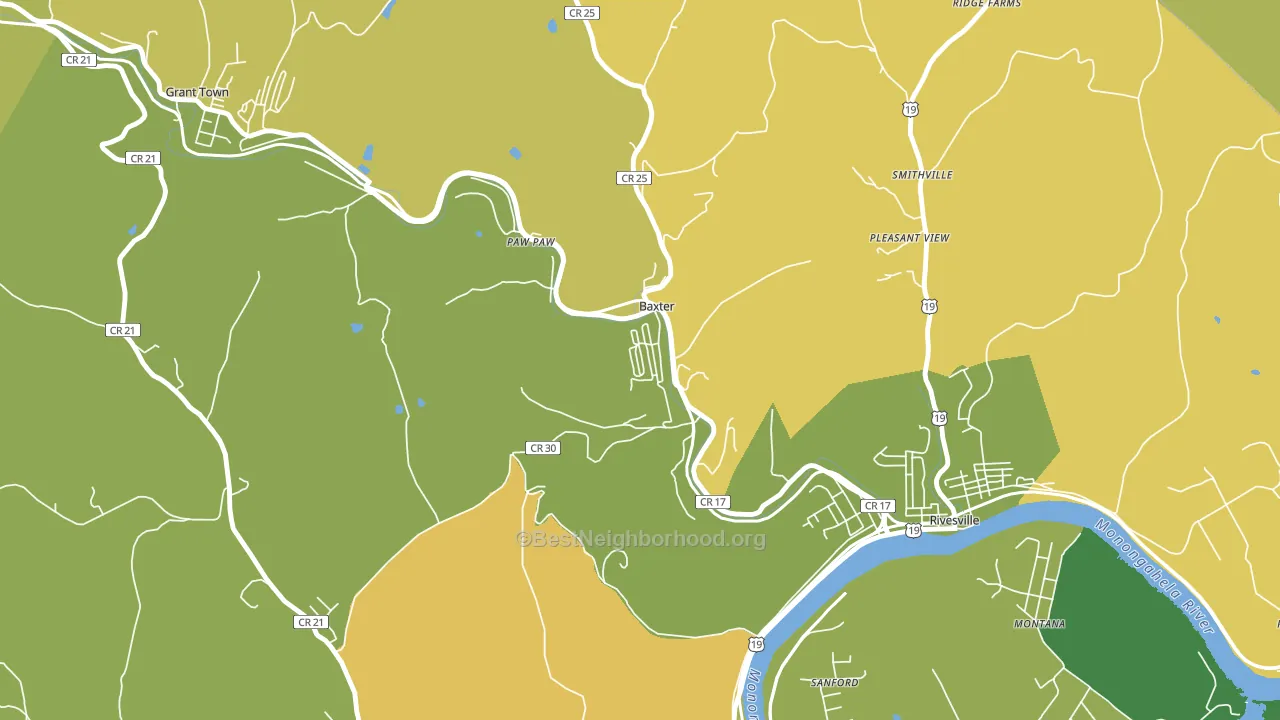 26560, WV block-group voter-turnout map
