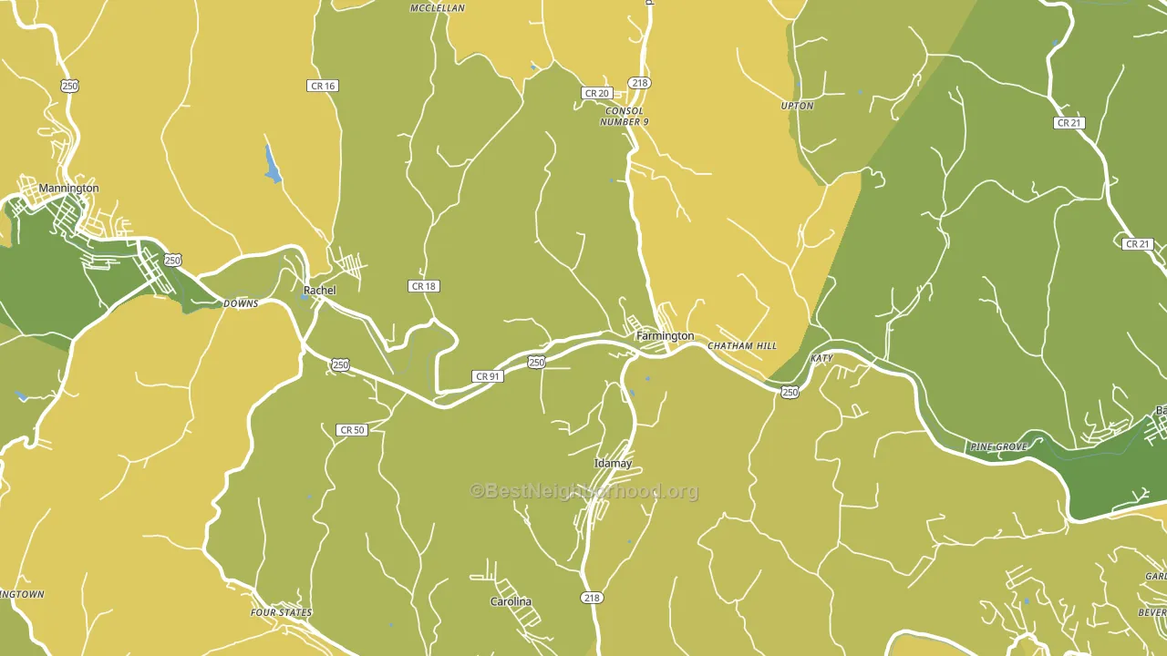26571, WV block-group voter-turnout map