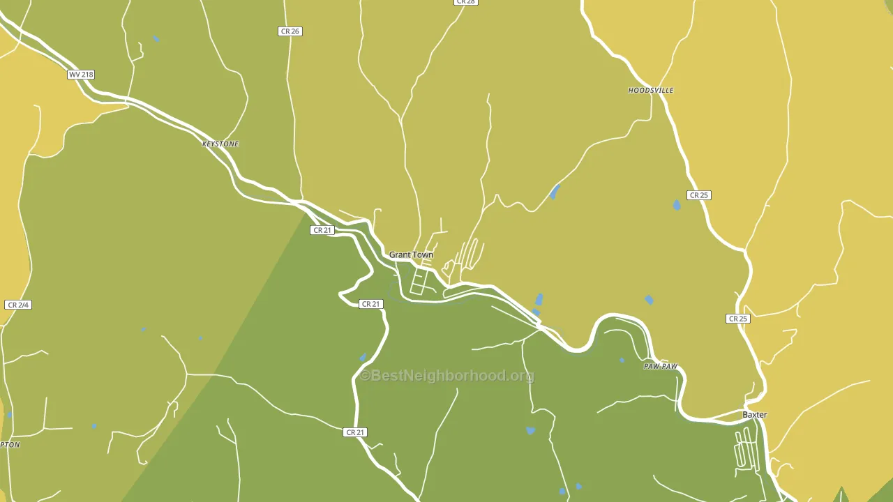 26574, WV block-group voter-turnout map
