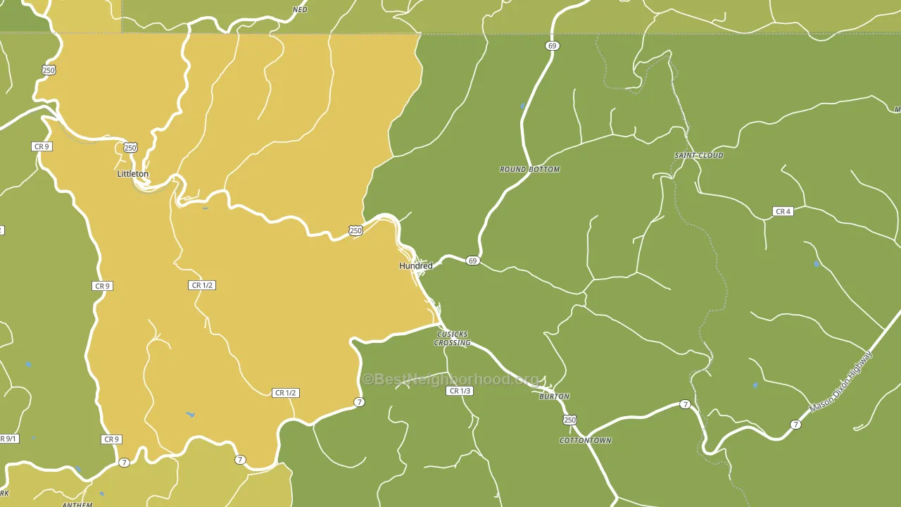 26575, WV block-group voter-turnout map