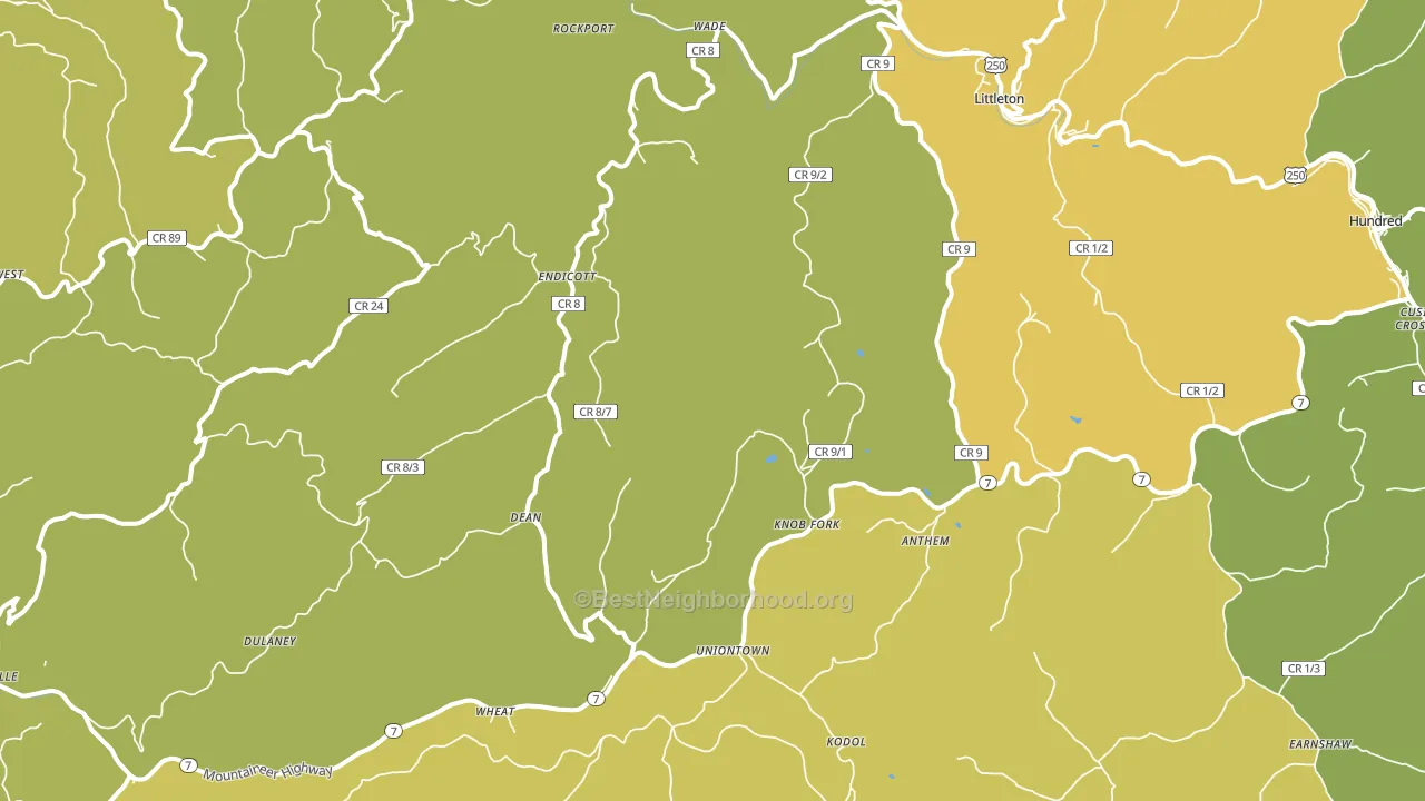 26581, WV block-group voter-turnout map