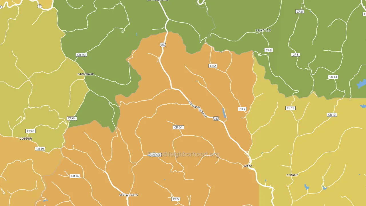 26585, WV block-group voter-turnout map
