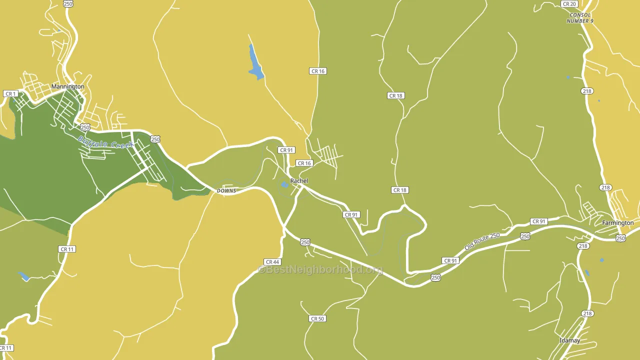 26587, WV block-group voter-turnout map