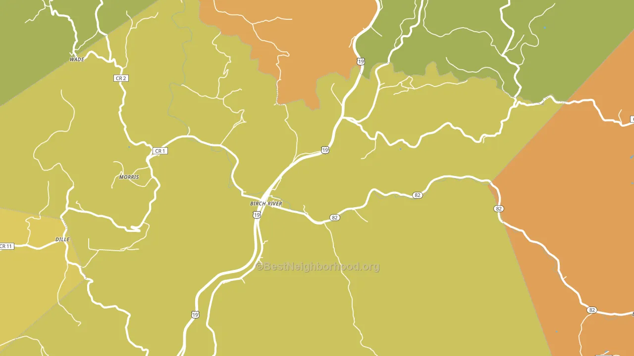 26610, WV block-group voter-turnout map