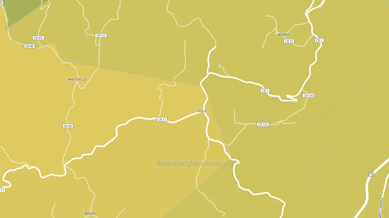 26617, WV block-group voter-turnout map