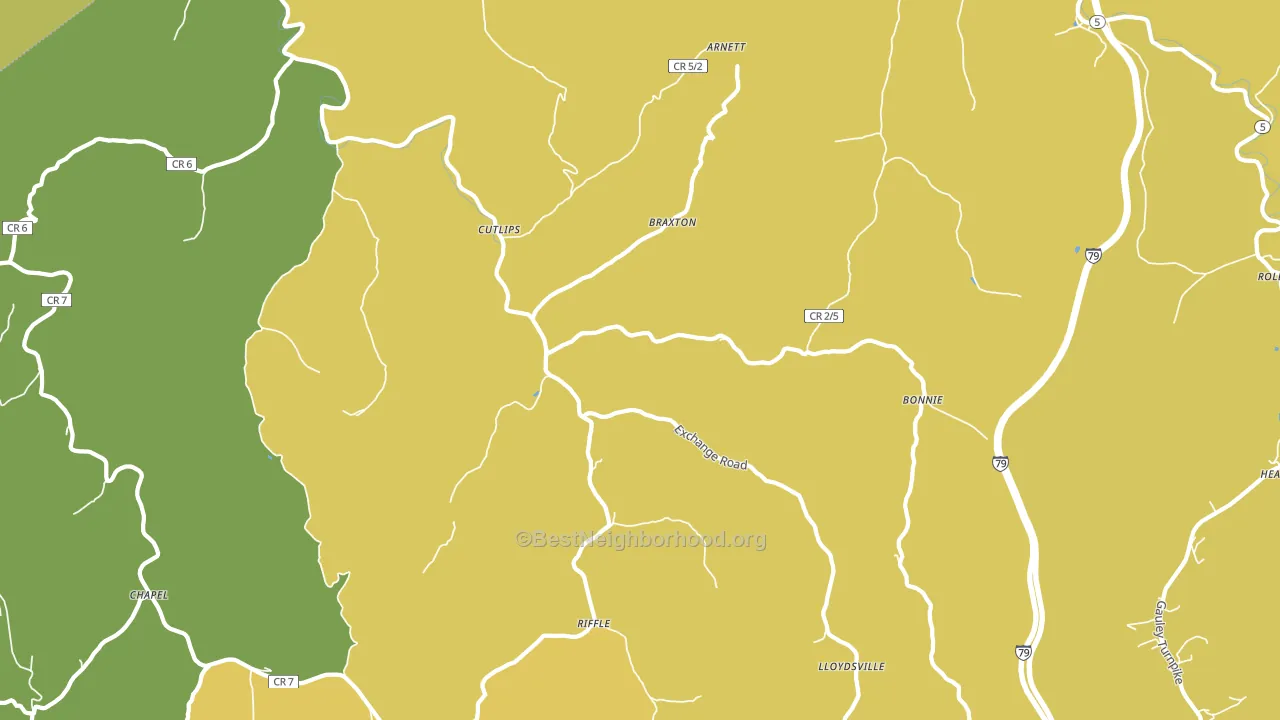 26619, WV block-group voter-turnout map