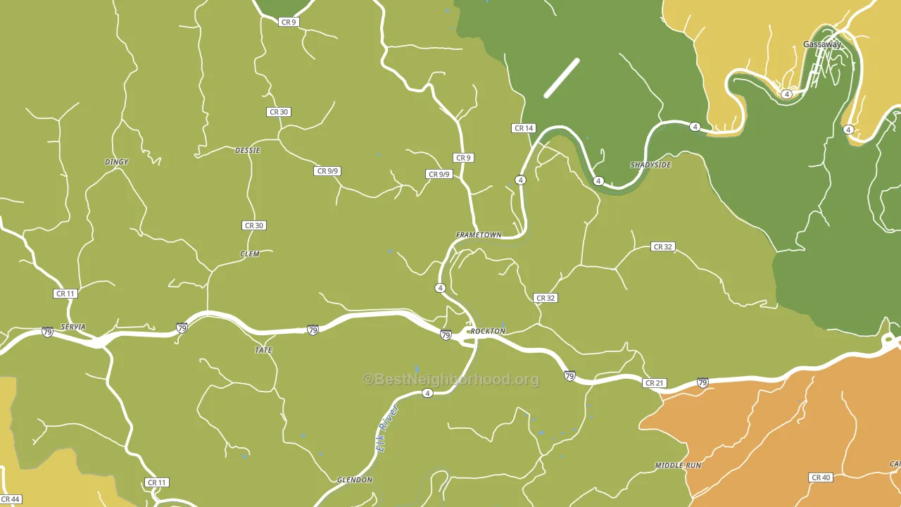 26623, WV block-group voter-turnout map