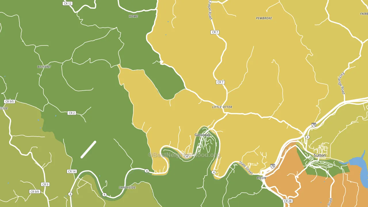26624, WV block-group voter-turnout map