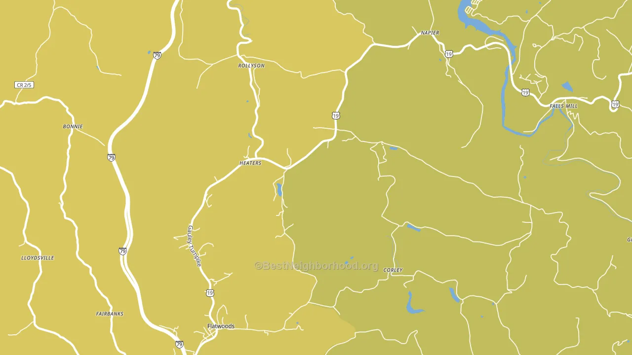 26627, WV block-group voter-turnout map