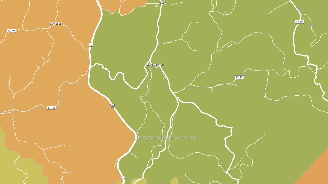26629, WV block-group voter-turnout map