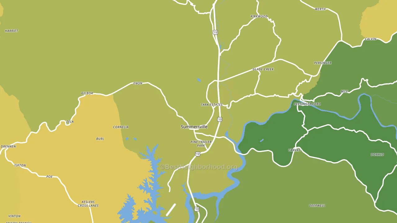 26651, WV block-group voter-turnout map