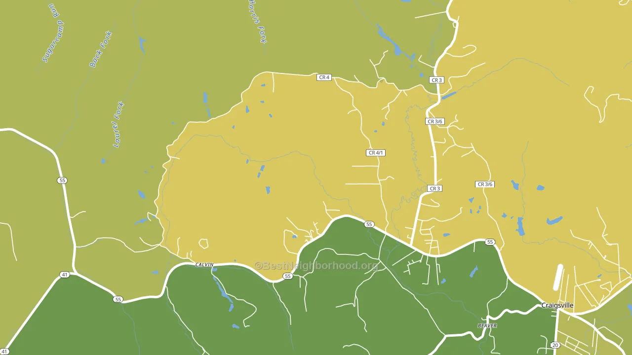 26660, WV block-group voter-turnout map