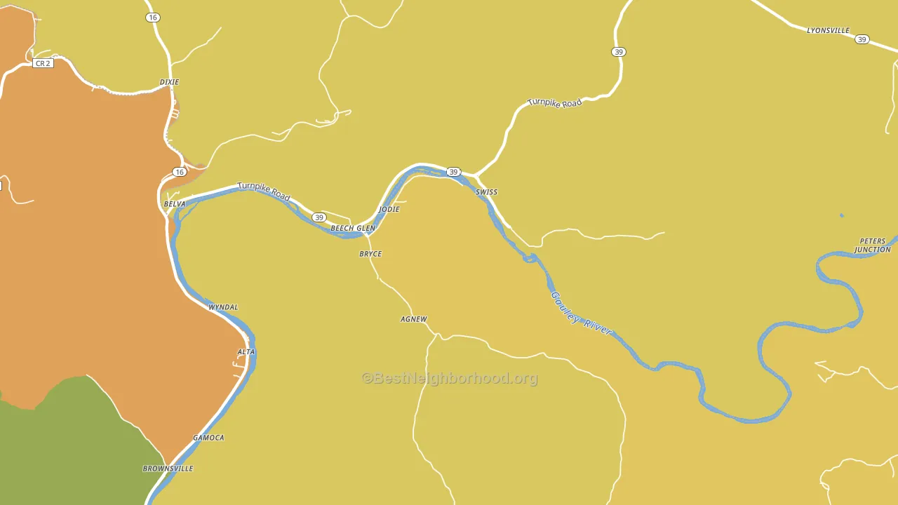 26690, WV block-group voter-turnout map