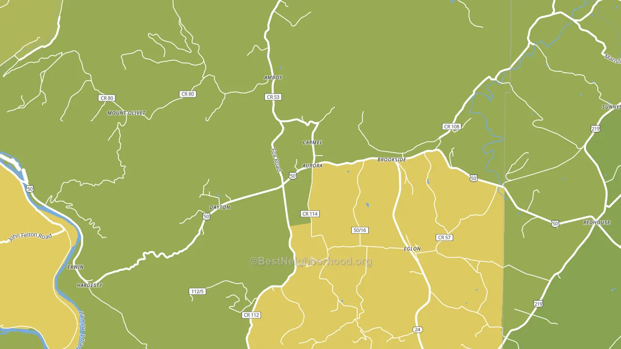 26705, WV block-group voter-turnout map