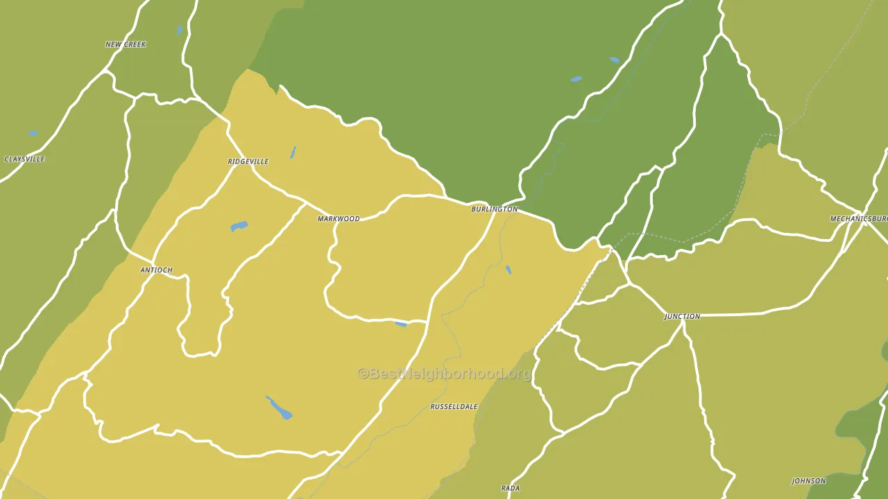 26710, WV block-group voter-turnout map