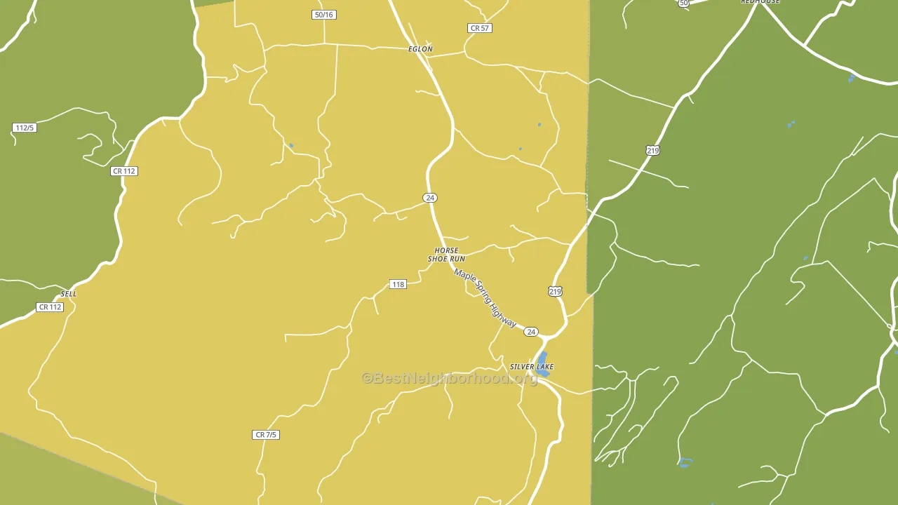 26716, WV block-group voter-turnout map