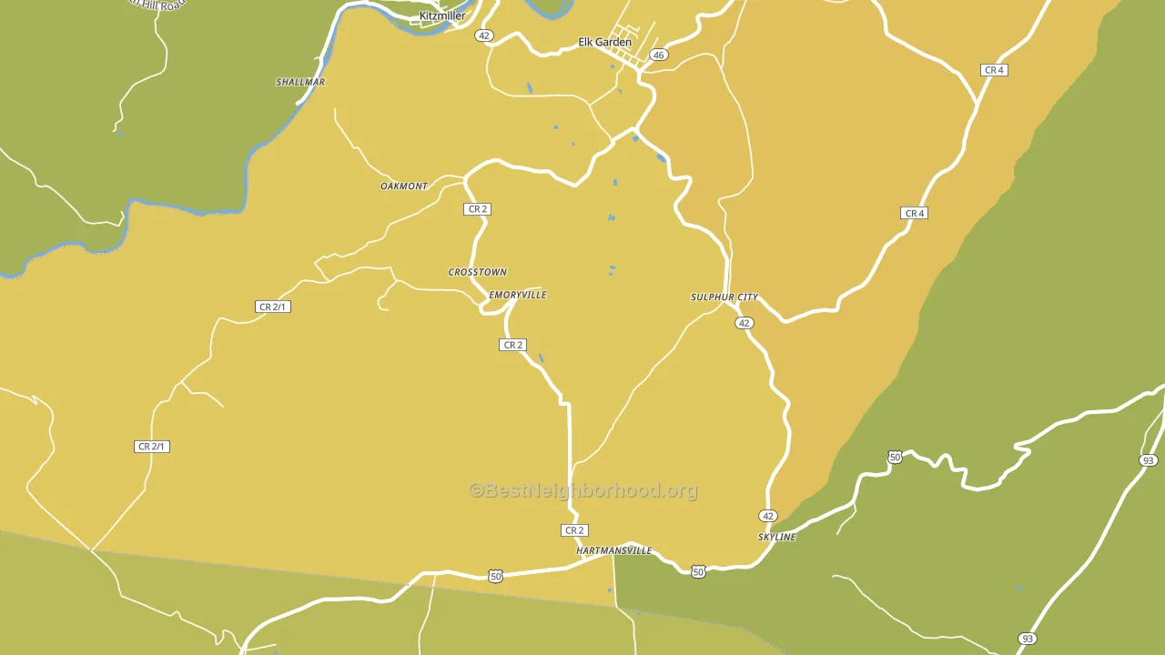 26717, WV block-group voter-turnout map