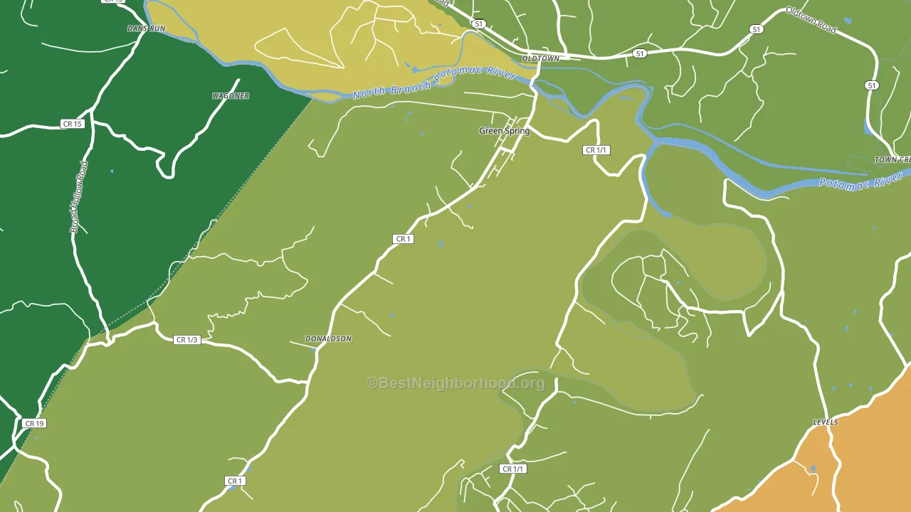26722, WV block-group voter-turnout map