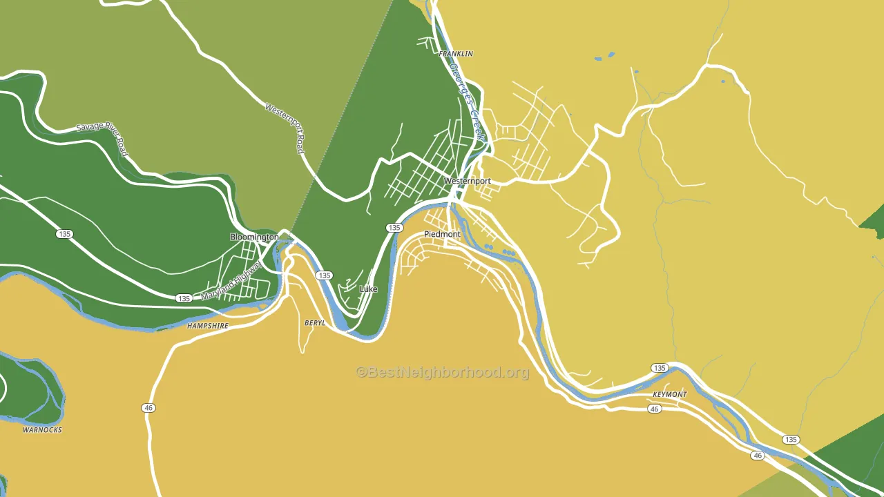 26750, WV block-group voter-turnout map