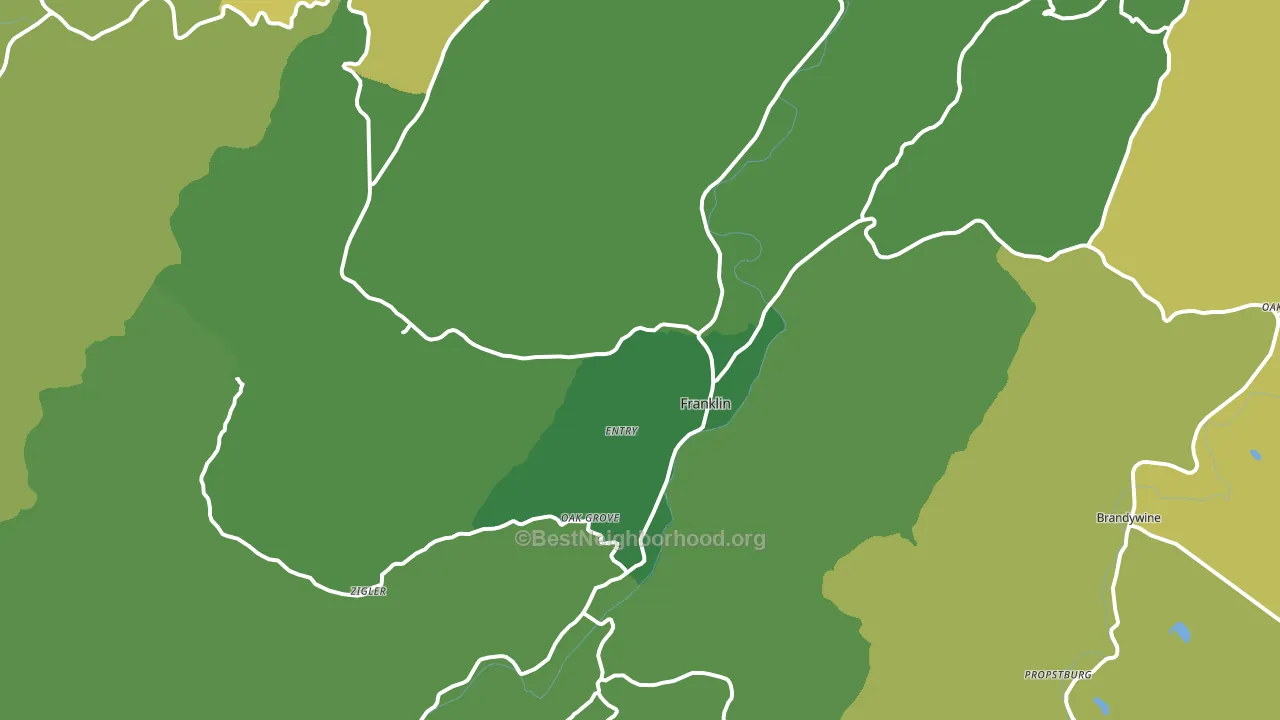 26807, WV block-group voter-turnout map