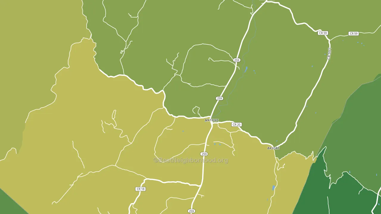 26812, WV block-group voter-turnout map