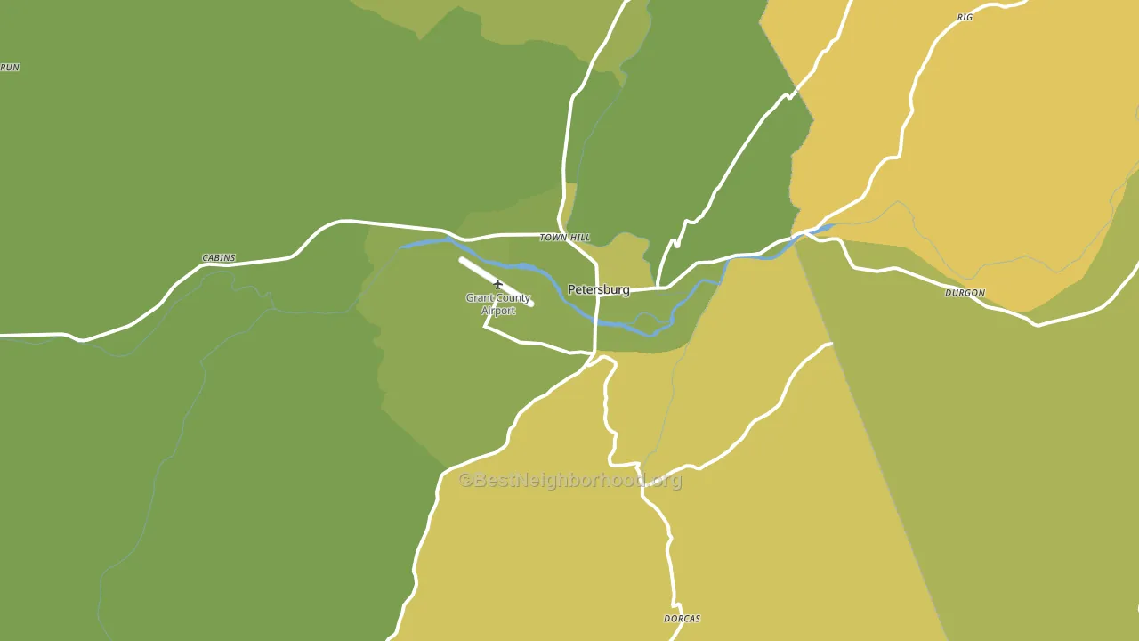26847, WV block-group voter-turnout map