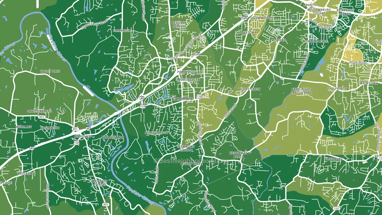 27012, NC block-group voter-turnout map