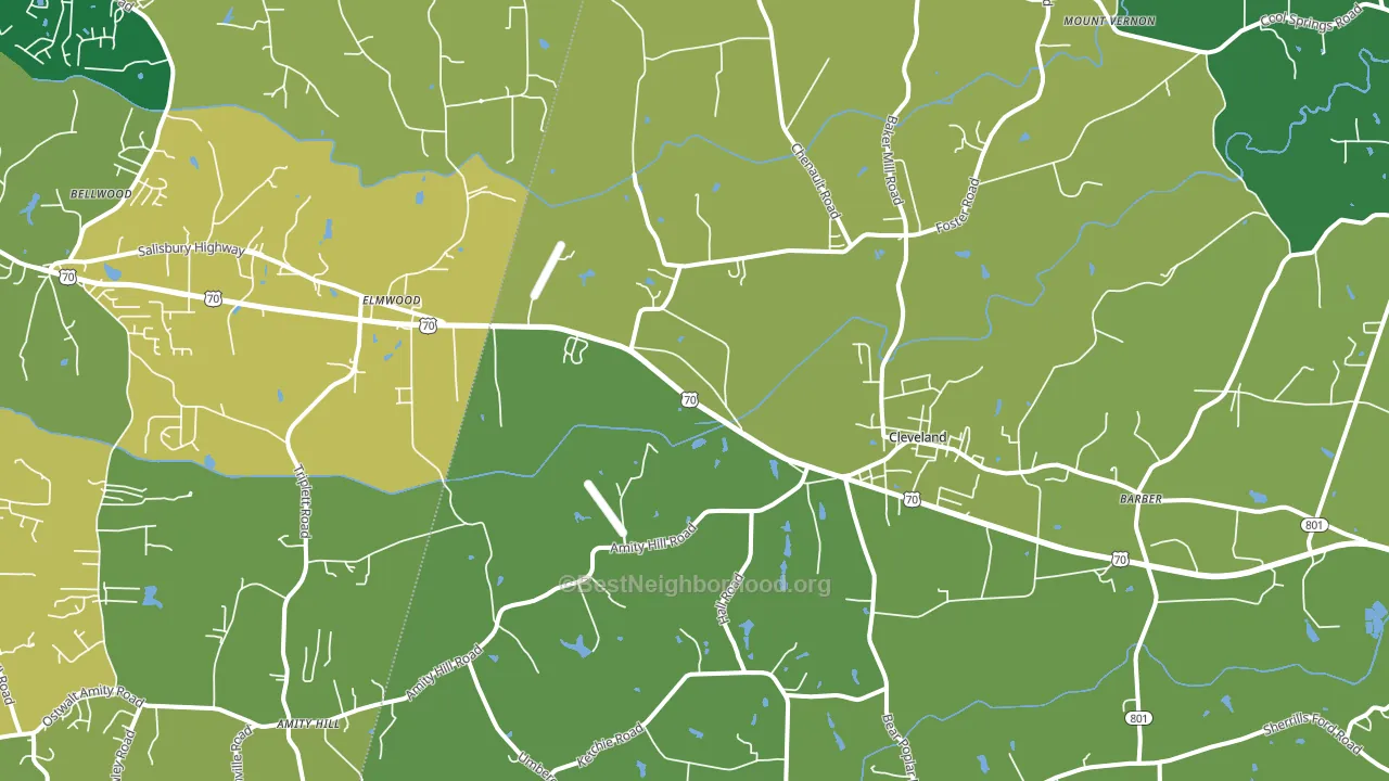 27013, NC block-group voter-turnout map