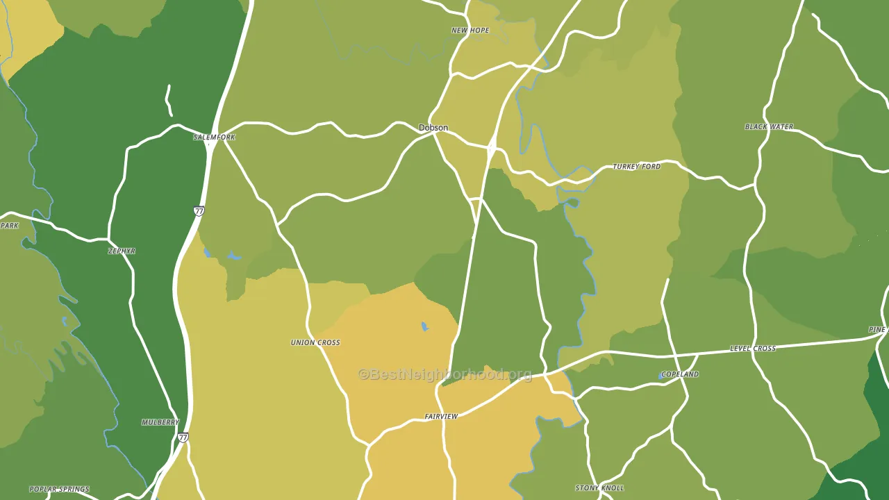 27017, NC block-group voter-turnout map