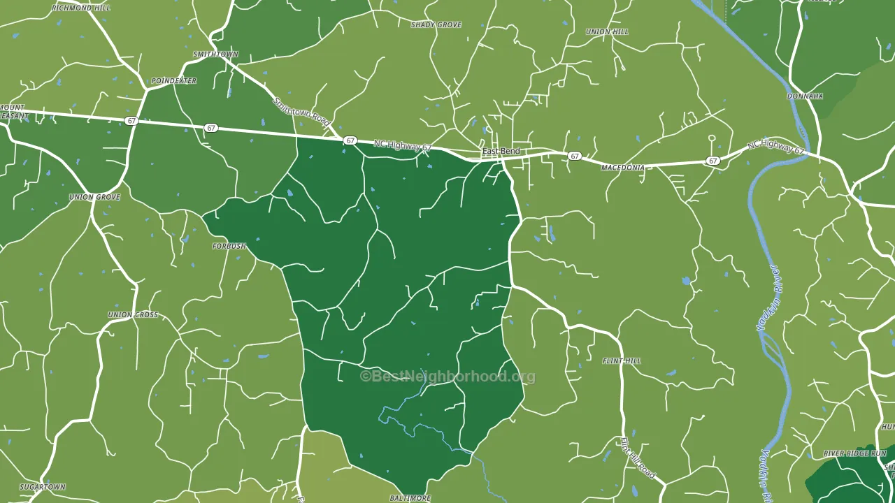 27018, NC block-group voter-turnout map