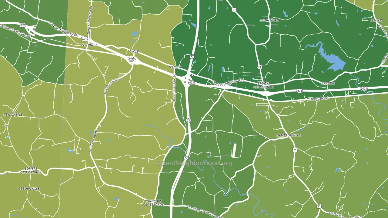 27020, NC block-group voter-turnout map