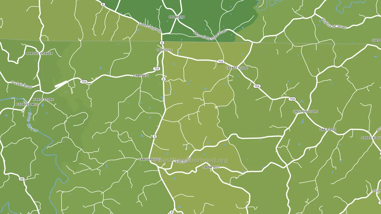 27022, NC block-group voter-turnout map