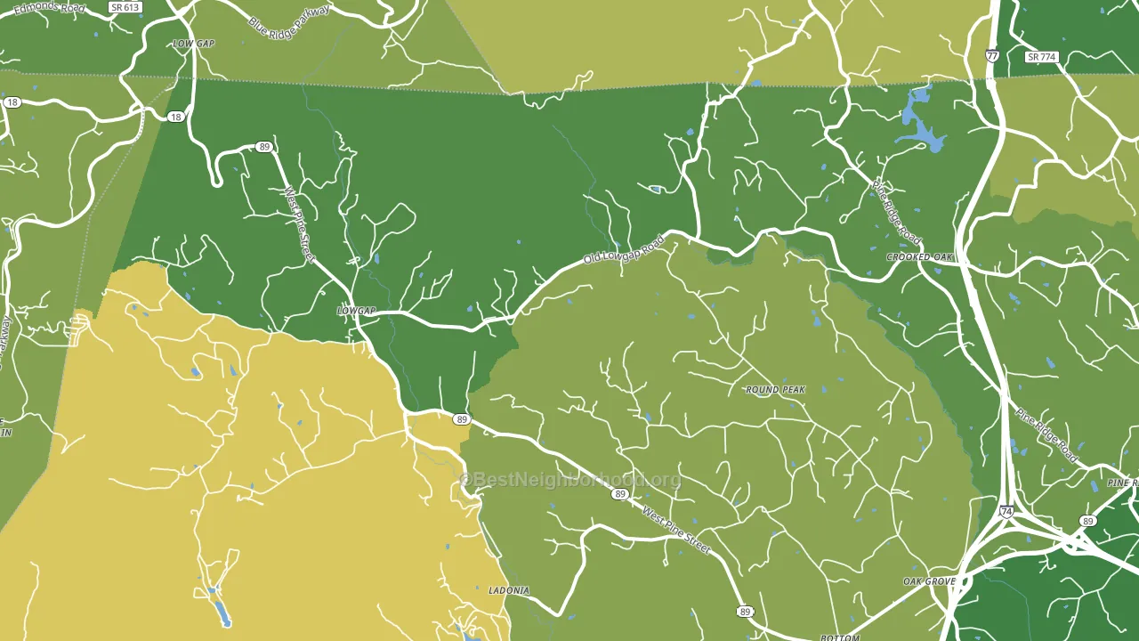 27024, NC block-group voter-turnout map