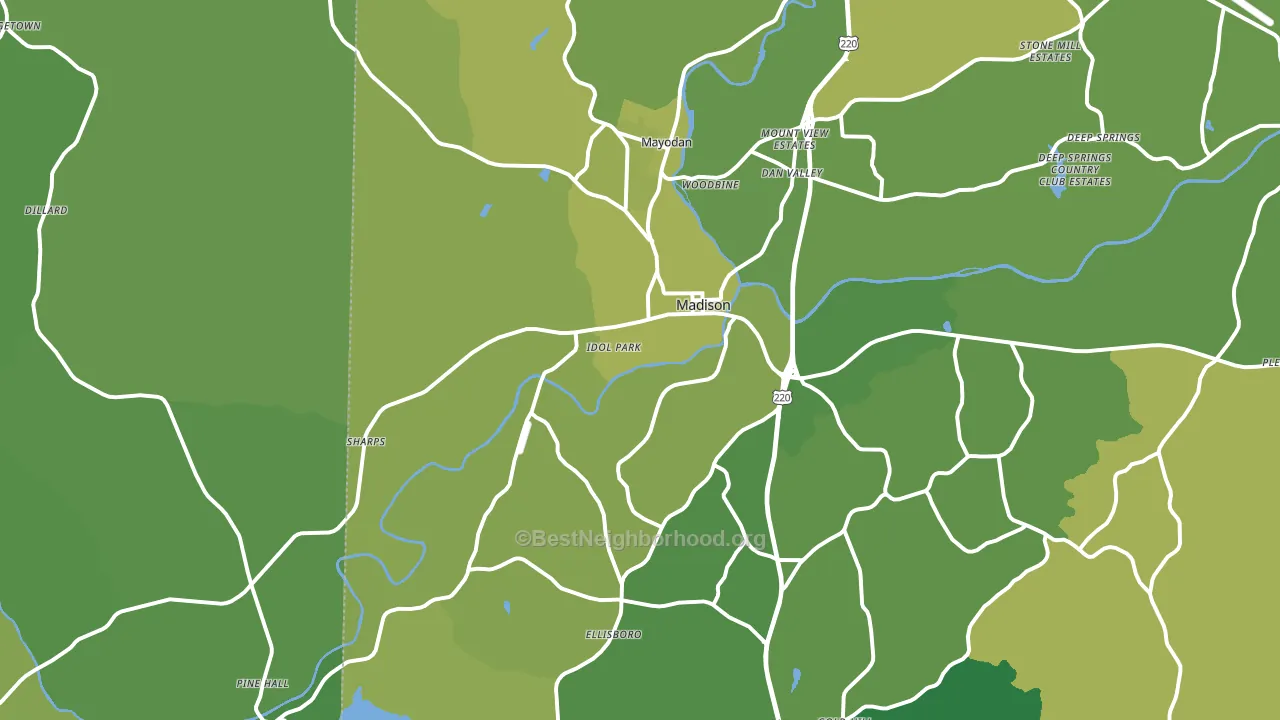 27025, NC block-group voter-turnout map