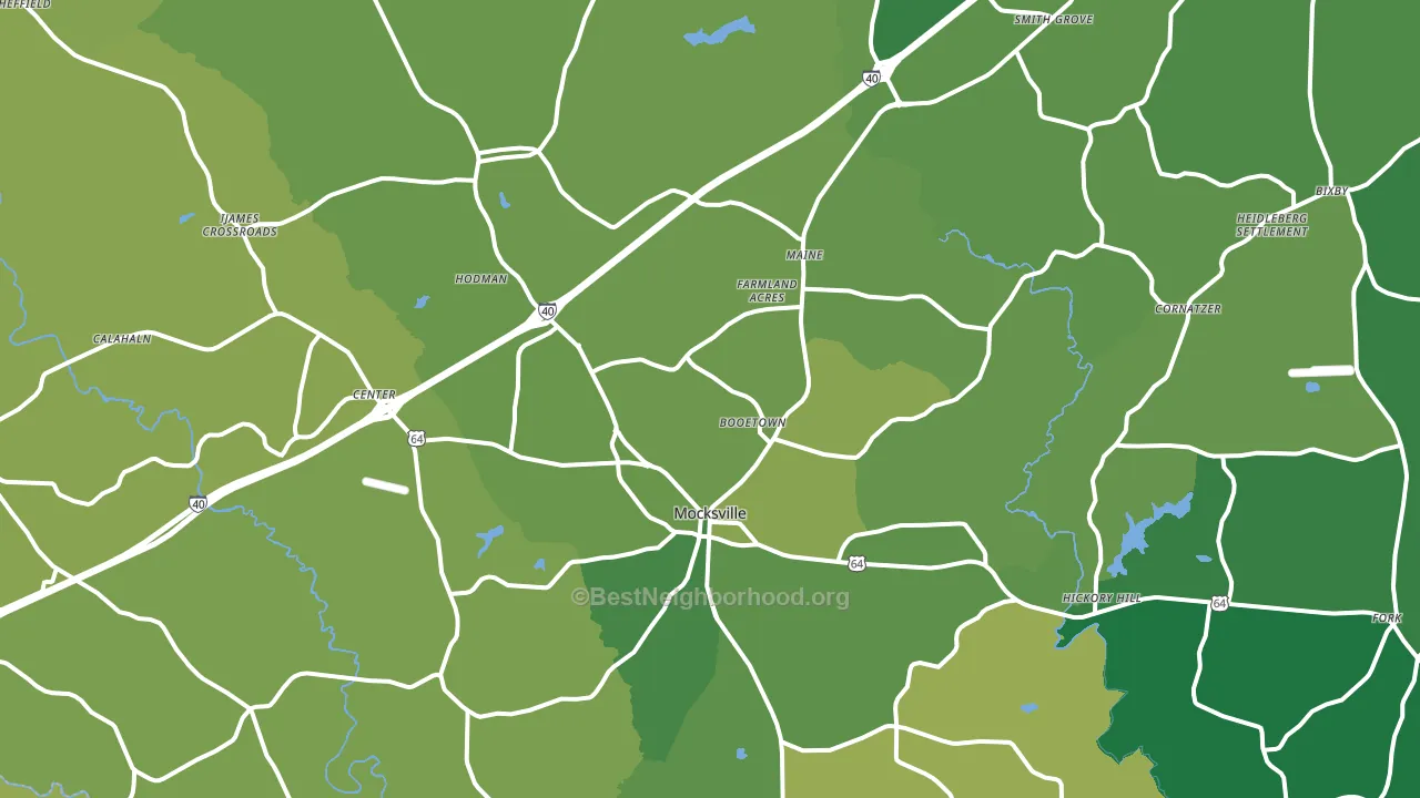27028, NC block-group voter-turnout map