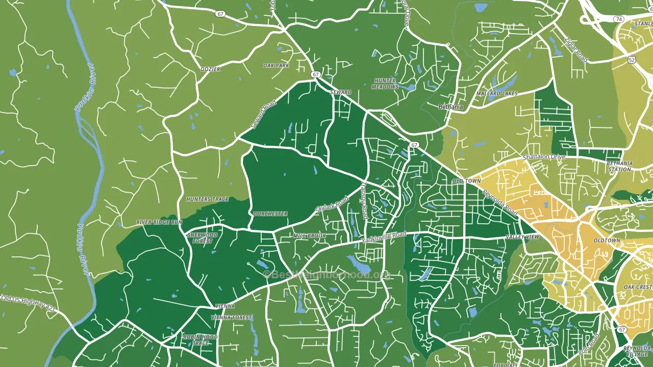 27040, NC block-group voter-turnout map