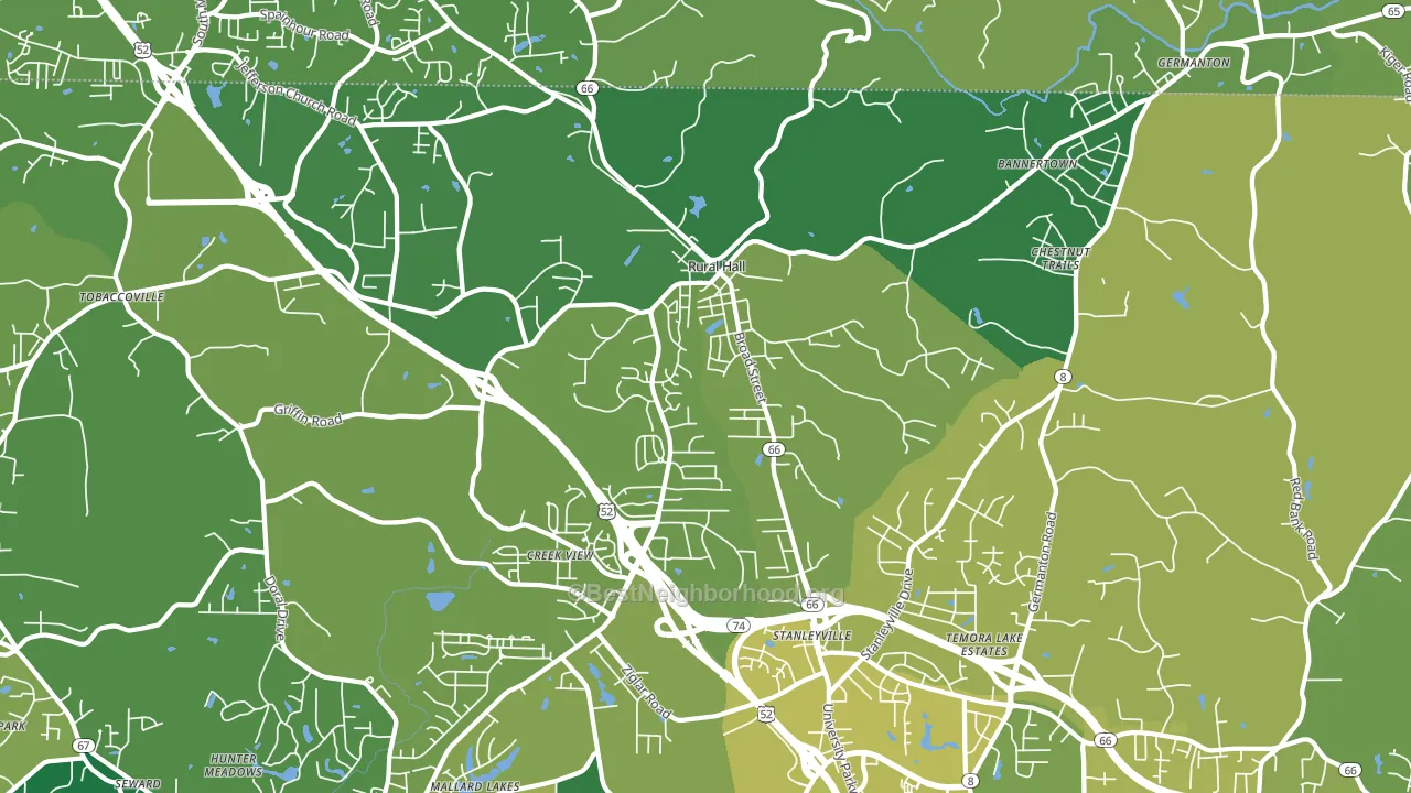 27045, NC block-group voter-turnout map