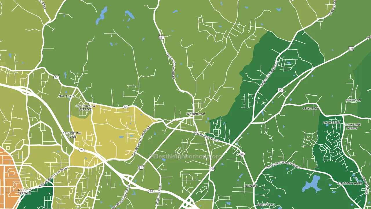 27051, NC block-group voter-turnout map