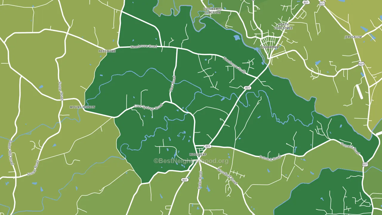 27054, NC block-group voter-turnout map