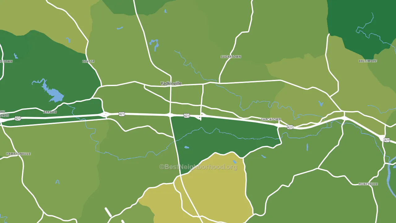 27055, NC block-group voter-turnout map