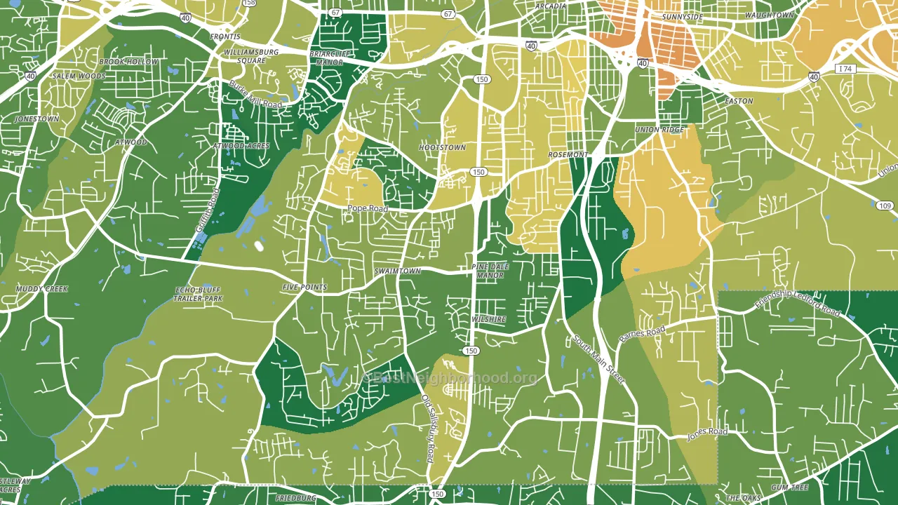 27127, NC block-group voter-turnout map