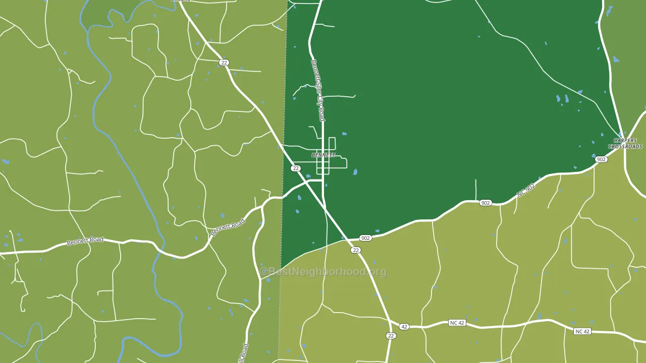 27208, NC block-group voter-turnout map