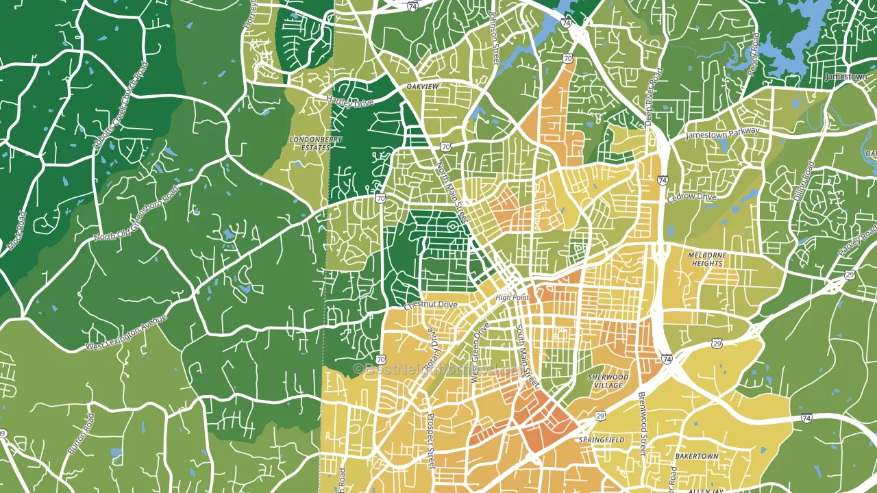 27262, NC block-group voter-turnout map