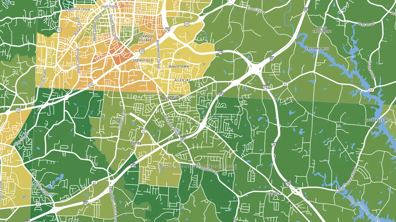 27263, NC block-group voter-turnout map
