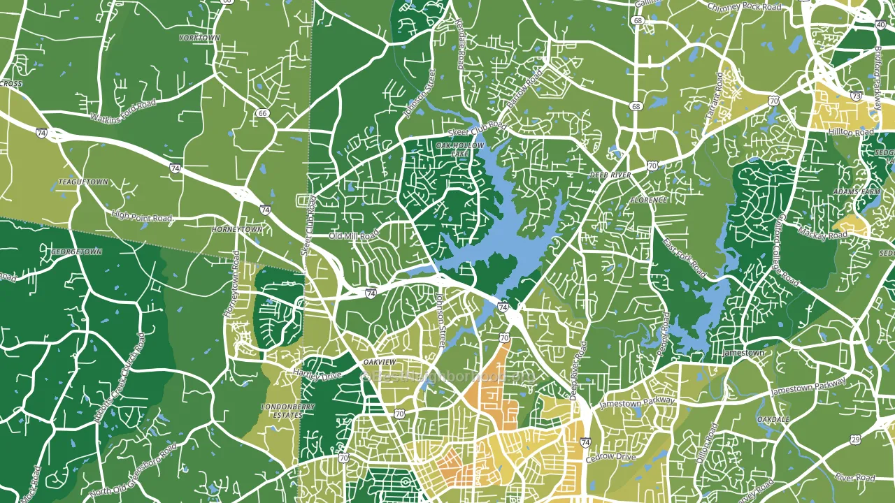 27265, NC block-group voter-turnout map