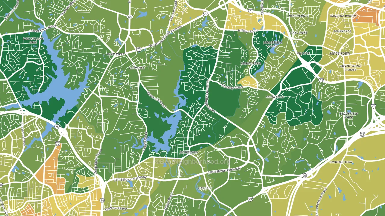 27282, NC block-group voter-turnout map