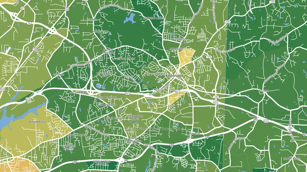 27284, NC block-group voter-turnout map